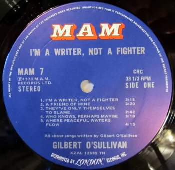 Gilbert O'Sullivan: I'm A Writer, Not A Fighter