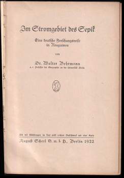 Walter Behrmann: Im Stromgebiet des Sepik