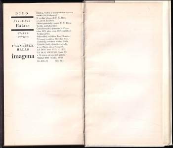 František Halas: Imagena