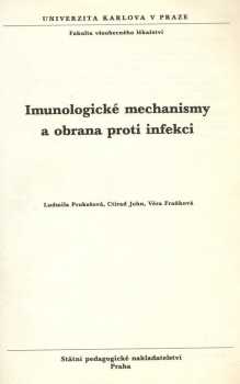 Imunologické mechanismy a ochrana proti infekci