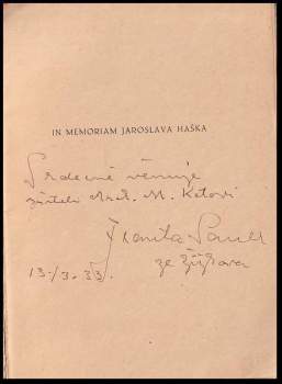 Ivan Suk: In memoriam Jaroslava Haška