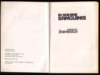 Miroslav Žamboch: In nomine sanguinis