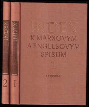 Karl Marx: Index k Marxovým a Engelsovým spisům  - Stránkový převodník - Sv. 1 - 2