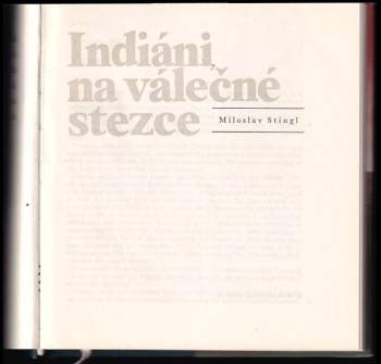 Miloslav Stingl: Indiáni na válečné stezce