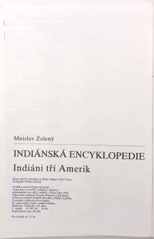 Mnislav Zelený: Indiánská encyklopedie