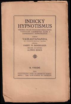 Vairagjananda: Indický hypnotismus