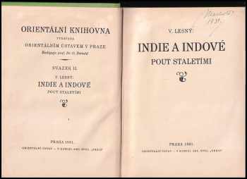 Vincenc Lesný: Indie a Indové