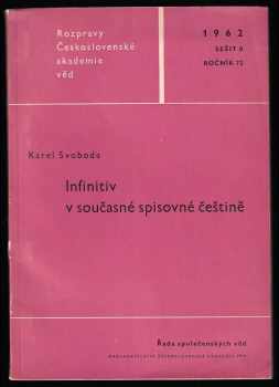 Infinitiv v současné spisovné češtině