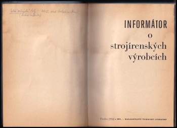 Informátor o strojírenských výrobcích