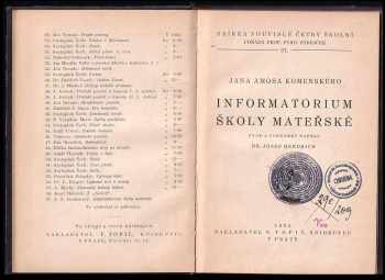 Jan Amos Komenský: Informatorium školy mateřské