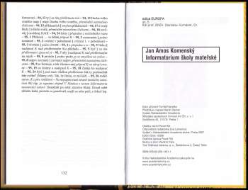 Jan Amos Komenský: Informatorium školy mateřské