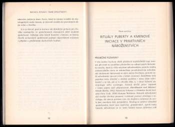 Mircea Eliade: Iniciace, rituály, tajné společnosti
