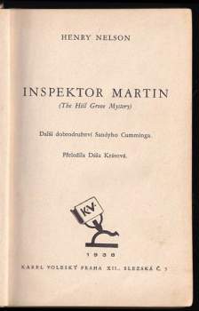 Henry Nelson: Inspektor Martin