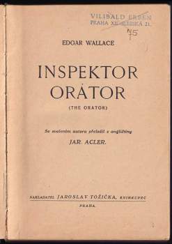 Edgar Wallace: Inspektor Orátor