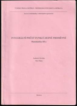 Integrální počet funkcí jedné proměnné