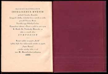 Maurice Maeterlinck: Inteligence květin
