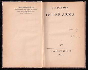 Viktor Dyk: Inter arma