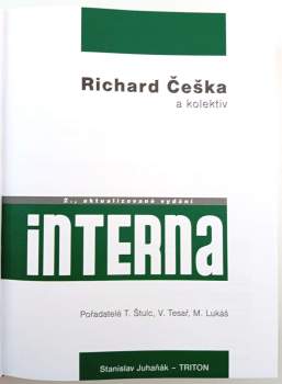 Richard Češka: Interna