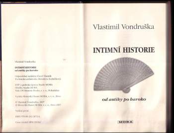 Vlastimil Vondruška: Intimní historie
