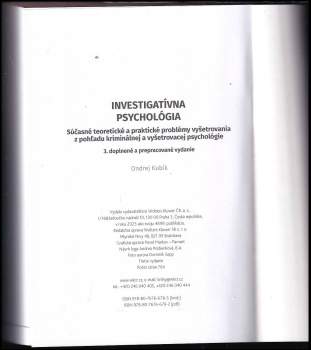 Ondrej Kubík: Investigatívna psychológia