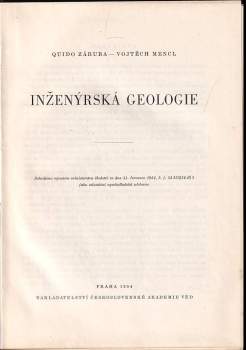 Vojtěch Mencl: Inženýrská geologie
