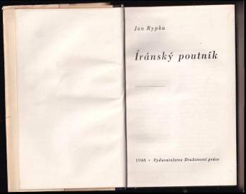 Jan Rypka: Íránský poutník