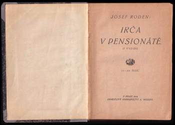 Josef Roden: Irča v pensionátě