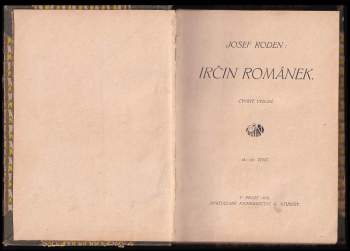 Josef Roden: Irčin románek