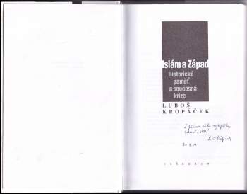 Luboš Kropáček: Islám a západ