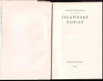 Zdeněk Němeček: Islandské dopisy