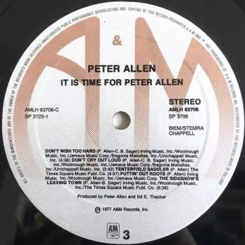 Peter Allen: It Is Time For (2xLP)
