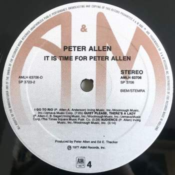 Peter Allen: It Is Time For (2xLP)
