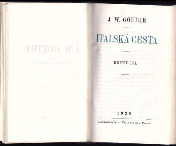 Johann Wolfgang von Goethe: Italská cesta