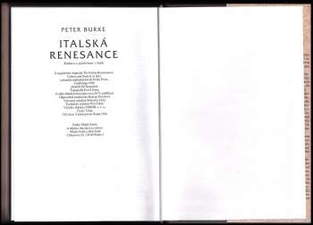Peter Burke: Italská renesance