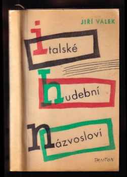 Jiří Válek: Italské hudební názvosloví