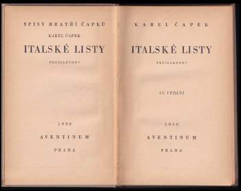 Karel Čapek: Italské listy