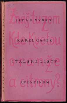 Karel Čapek: Italské listy