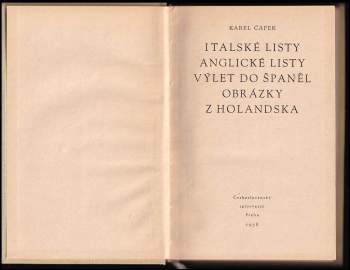 Karel Čapek: Pozdravy