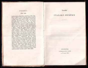 Stendhal: Italské příběhy