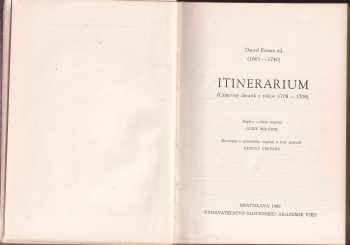 Jozef Mínárik: Itinerarium