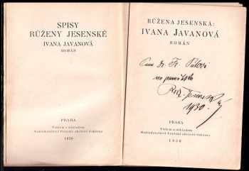 Růžena Jesenská: Ivana Javanová