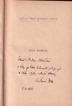 Antonín Sova: Ivův román