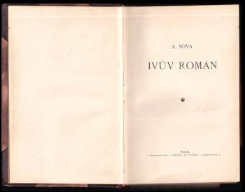 Antonín Sova: Ivův román