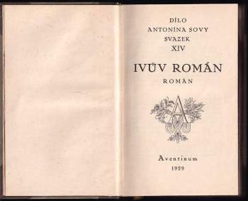 Antonín Sova: Ivův román