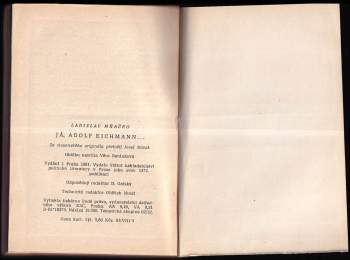 Ladislav Mňačko: Já, Adolf Eichmann