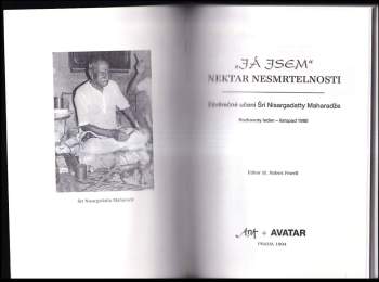 Nisargadatta: "Já jsem" nektar nesmrtelnosti