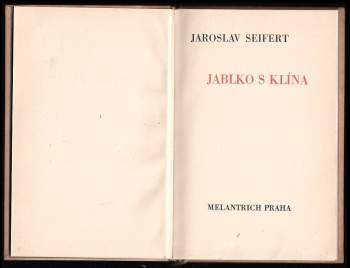 Jaroslav Seifert: Jablko s klína