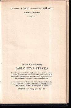 Fráňa Velkoborský: Jabloňová stezka