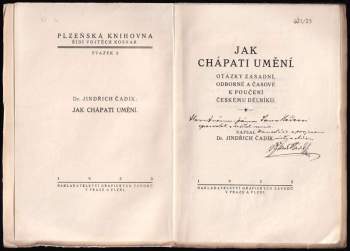 Jindřich Cadík: Jak chápati umění