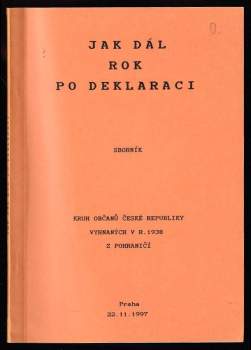 Jak dál rok po deklaraci - sborník